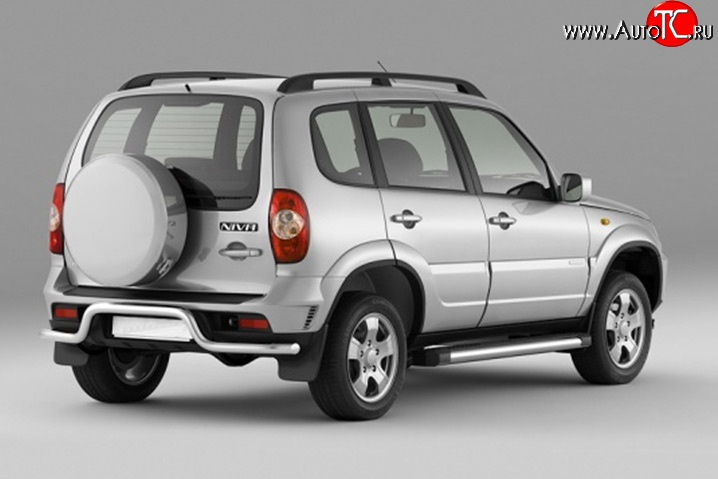 5 999 р. Защита заднего бампера DiMax 63 мм под ТСУ  Chevrolet Niva  2123 (2009-2020), Лада 2123 (Нива Шевроле) (2009-2021)  с доставкой в г. Пермь