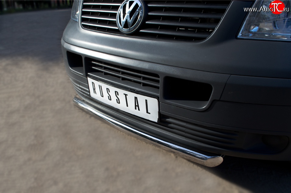 15 799 р. Одинарная защита переднего бампера SLITKOFF диаметром 63 мм Volkswagen Transporter T5 дорестайлинг (2003-2009)  с доставкой в г. Пермь