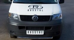 15 799 р. Одинарная защита переднего бампера SLITKOFF диаметром 63 мм Volkswagen Transporter T5 дорестайлинг (2003-2009)  с доставкой в г. Пермь. Увеличить фотографию 2