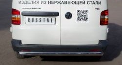 15 799 р. Защита заднего бампера (Ø63 мм, нержавейка) SLITKOFF Volkswagen Transporter T5 дорестайлинг (2003-2009)  с доставкой в г. Пермь. Увеличить фотографию 4