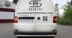 16 599 р. Защита заднего бампера (Ø76 мм, нержавейка) SLITKOFF Volkswagen Transporter T5 дорестайлинг (2003-2009)  с доставкой в г. Пермь. Увеличить фотографию 4