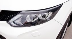 789 р. Реснички на фары RA Nissan Qashqai 2 J11 рестайлинг (2017-2022) (Неокрашенные)  с доставкой в г. Пермь. Увеличить фотографию 2