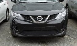 2 089 р. Сетка на бампер Russtal (черная) Nissan Qashqai 2 J11 рестайлинг (2017-2022)  с доставкой в г. Пермь. Увеличить фотографию 3