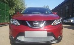 1 539 р. Сетка на бампер Russtal (хром) Nissan Qashqai 2 J11 рестайлинг (2017-2022)  с доставкой в г. Пермь. Увеличить фотографию 3