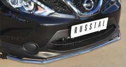 13 699 р. Одинарная защита переднего бампера диаметром 42 мм SLITKOFF  Nissan Qashqai  2 (2013-2019) J11 дорестайлинг  с доставкой в г. Пермь. Увеличить фотографию 2