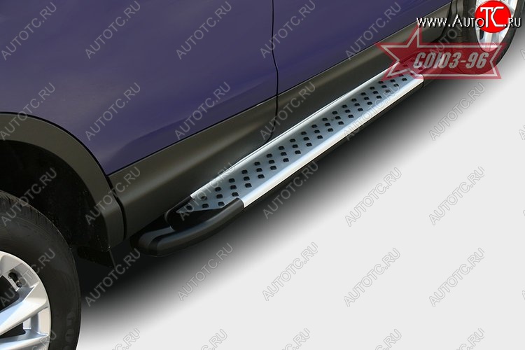 10 979 р. Пороги из алюминиевого профиля Souz-96 Nissan Qashqai 2 J11 рестайлинг (2017-2022)  с доставкой в г. Пермь