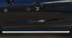 70 999 р. Защита порогов из круглой трубы диаметром 63 мм Russtal Nissan Qashqai 2 J11 дорестайлинг (2013-2019) (Защита порогов с со скосами на торцах (вариант 1))  с доставкой в г. Пермь. Увеличить фотографию 2