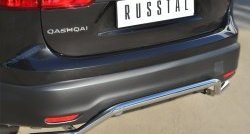 14 399 р. Защита заднего бампера (Ø42 мм волна, нержавейка) SLITKOFF  Nissan Qashqai  2 (2013-2019) J11 дорестайлинг  с доставкой в г. Пермь. Увеличить фотографию 2