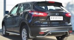14 399 р. Защита заднего бампера (Ø42 мм волна, нержавейка) SLITKOFF  Nissan Qashqai  2 (2013-2019) J11 дорестайлинг  с доставкой в г. Пермь. Увеличить фотографию 4