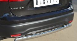 11 299 р. Защита заднего бампера (Ø75x42 мм, нержавейка) Russtal Nissan Qashqai 2 J11 дорестайлинг (2013-2019)  с доставкой в г. Пермь. Увеличить фотографию 2