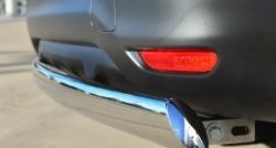 11 299 р. Защита заднего бампера (Ø75x42 мм, нержавейка) Russtal Nissan Qashqai 2 J11 дорестайлинг (2013-2019)  с доставкой в г. Пермь. Увеличить фотографию 3