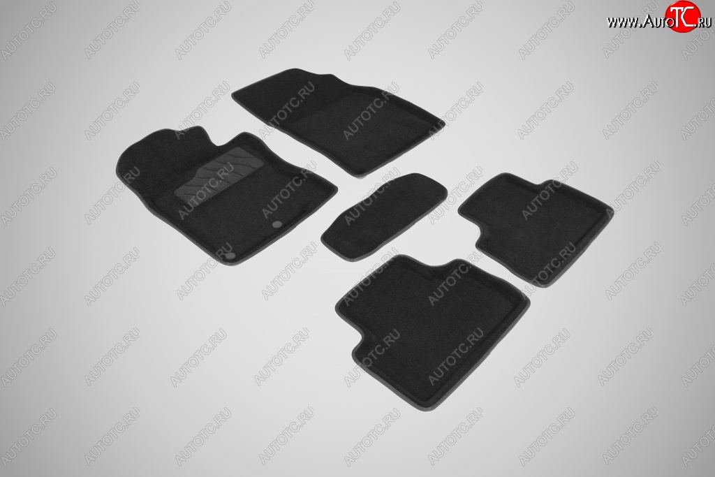 5 449 р. Износостойкие коврики в салон SeiNtex Premium 3D 4 шт. (ворсовые, черные) Nissan Qashqai 2 J11 рестайлинг (2017-2022)  с доставкой в г. Пермь