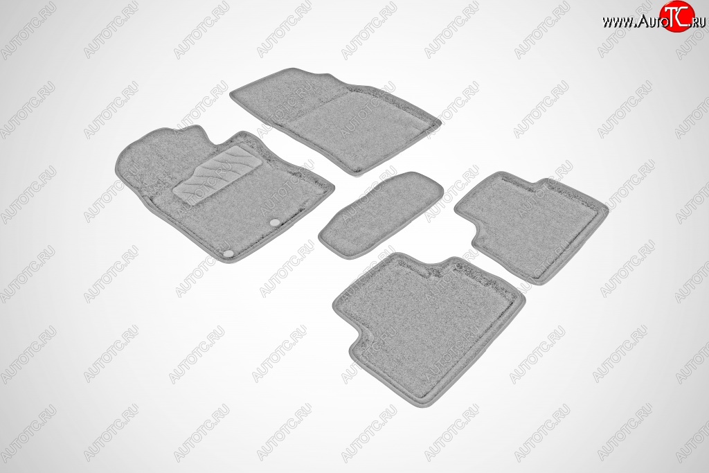7 399 р. Износостойкие коврики в салон SeiNtex Premium 3D 4 шт. (ворсовые, серые)  Nissan Qashqai  2 (2017-2022) J11 рестайлинг  с доставкой в г. Пермь