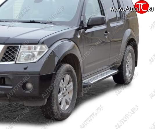 21 799 р. Порожки для ног Бумер (алюминий)  Nissan Pathfinder  R51 (2009-2014) рестайлинг  с доставкой в г. Пермь