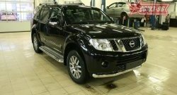 17 639 р. Защита переднего бампера одинарная Souz-96 (d76)  Nissan Pathfinder  R51 (2009-2014) рестайлинг  с доставкой в г. Пермь. Увеличить фотографию 2