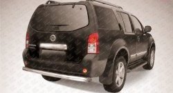 Защита заднего бампера из трубы диаметром 76 мм Slitkoff Nissan Pathfinder  R51 (2009-2014) рестайлинг