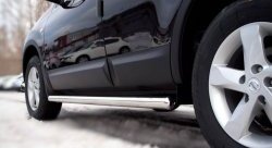 70 999 р. Защита порогов из круглой трубы диаметром 63 мм Russtal Nissan Qashqai +2 1 J10 рестайлинг (2010-2014) (Защита порогов с со скосами на торцах (вариант 1))  с доставкой в г. Пермь. Увеличить фотографию 3
