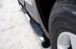 83 999 р. Защита порогов с пластиковыми вставками для ног из круглой трубы диаметром 76 мм Russtal Nissan Qashqai +2 1 J10 рестайлинг (2010-2014) (Защита порогов с со скосами на торцах (вариант 1))  с доставкой в г. Пермь. Увеличить фотографию 5