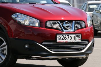 Декоративный элемент воздухозаборника Souz96 (d10) Nissan Qashqai +2  1 (2010-2014) J10 рестайлинг