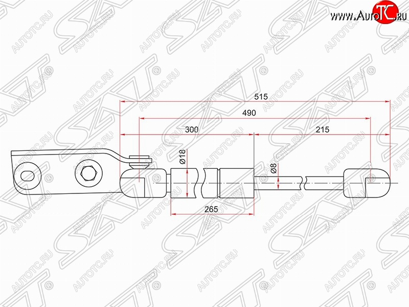 1 069 р. Упор багажника SAT Nissan AD Y11 (1999-2008)  с доставкой в г. Пермь