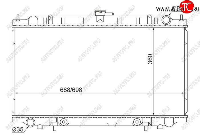 5 549 р. Радиатор двигателя (пластинчатый, МКПП/АКПП) SAT Nissan AD Y11 (1999-2008)  с доставкой в г. Пермь