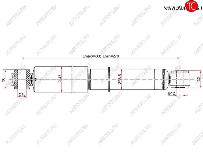 1 789 р. Амортизатор задний LH=RH SAT Nissan AD Y11 (1999-2008)  с доставкой в г. Пермь