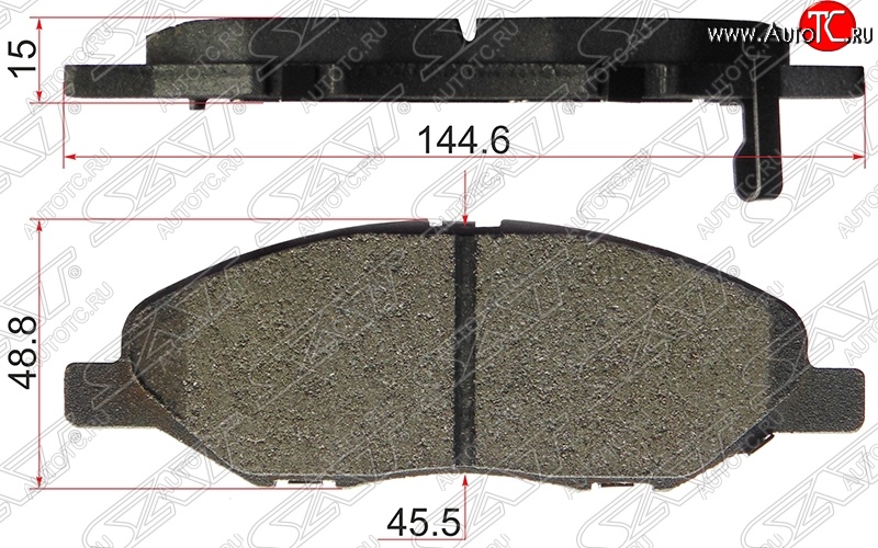 1 029 р. Колодки тормозные SAT (передние) Nissan Note 1 E11 дорестайлинг (2004-2008)  с доставкой в г. Пермь