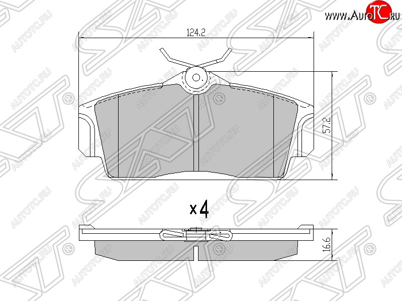 899 р. Колодки тормозные SAT (передние) Nissan Almera N16 седан дорестайлинг (2000-2003)  с доставкой в г. Пермь