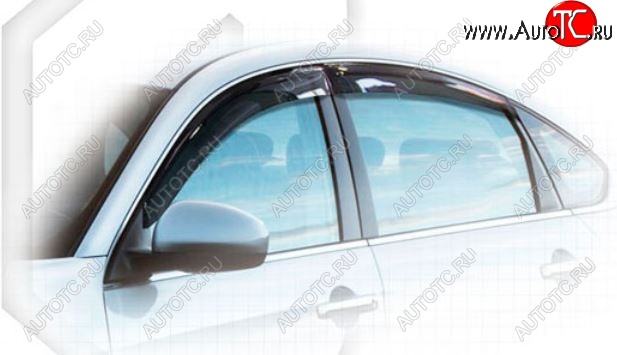 2 099 р. Дефлектора окон CA-Plastiс Nissan Almera G15 седан (2012-2019) (Classic полупрозрачный, Без хром.молдинга)  с доставкой в г. Пермь
