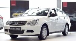 1 059 р. Зимняя заглушка решетки переднего бампера РА  Nissan Almera  G15 (2012-2019) седан  с доставкой в г. Пермь. Увеличить фотографию 3