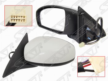 Боковое левое зеркало заднего вида SAT (обогрев, 5 контактов) Nissan Almera  G15 - Bluebird Sylphy  седан