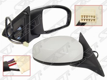 Боковое правое зеркало заднего вида SAT (обогрев, 5 контактов) Nissan Almera  G15 - Bluebird Sylphy  седан