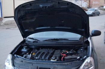 2 969 р. Упор капота MV-Tuning (одинарный)  Nissan Almera  G15 (2012-2019) седан  с доставкой в г. Пермь. Увеличить фотографию 2