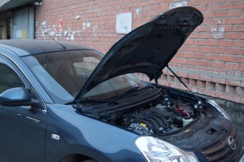 Упор капота MV-Tuning (одинарный) Nissan Almera  G15 (2012-2019) седан