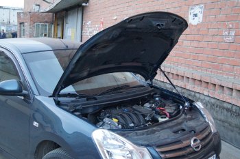 2 969 р. Упор капота MV-Tuning (одинарный)  Nissan Almera  G15 (2012-2019) седан  с доставкой в г. Пермь. Увеличить фотографию 3