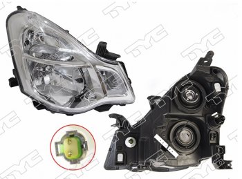 Правая фара (под электрокорректор) TYC Nissan Almera G15 седан (2012-2019)