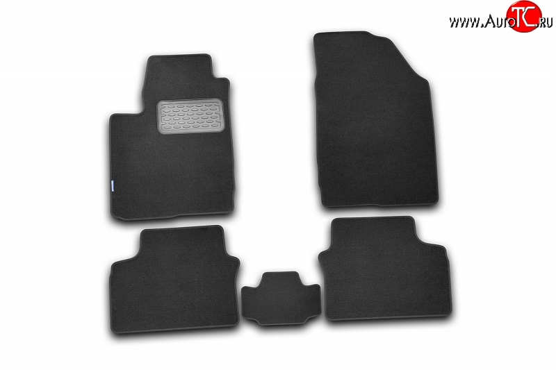 2 114 р. Комплект ковриков в салон (АКПП) Element 5 шт. (текстиль) Nissan Almera G15 седан (2012-2019)  с доставкой в г. Пермь