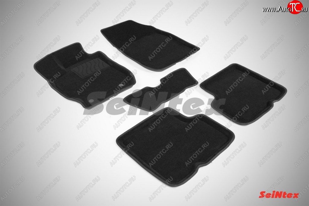 4 999 р. Износостойкие коврики в салон 3D NISSAN ALMERA IV черные (компл) Nissan Almera G15 седан (2012-2019)  с доставкой в г. Пермь