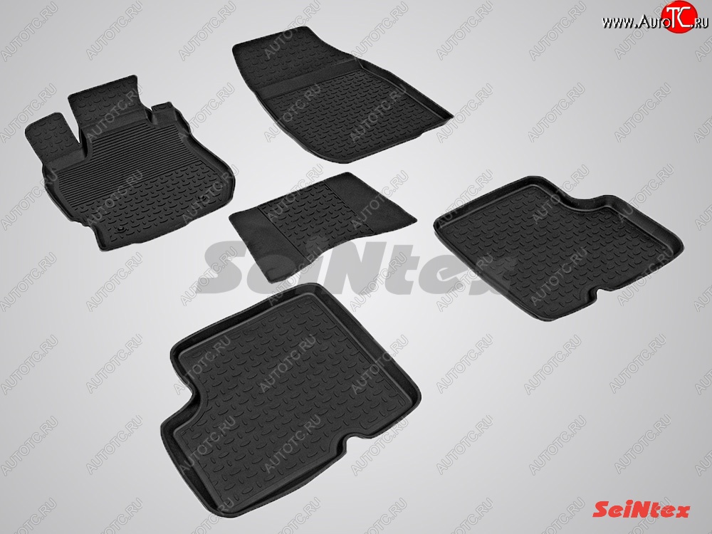 2 999 р. Износостойкие коврики в салон с высоким бортом SeiNtex Premium 4 шт. (резина) Nissan Almera G15 седан (2012-2019)  с доставкой в г. Пермь
