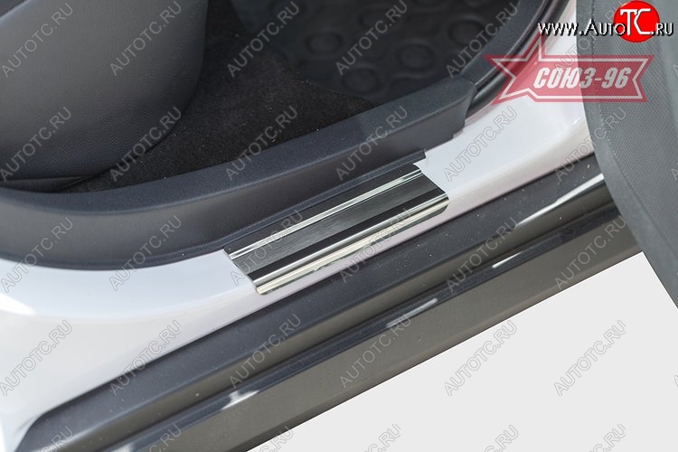 2 519 р. Накладки на внутренние пороги Souz-96 Nissan Almera G15 седан (2012-2019)  с доставкой в г. Пермь