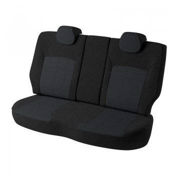 5 899 р. Чехлы для сидений (G11/G15) Lord Autofashion Дублин (жаккард, сплошная спинка) Nissan Almera G15 седан (2012-2019) (Черный, вставка Прямоугольник чёрный)  с доставкой в г. Пермь. Увеличить фотографию 3