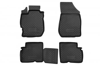 Комплект 3D ковриков салона Element (полиуретан) Nissan Almera G15 седан (2012-2019) (Черные)
