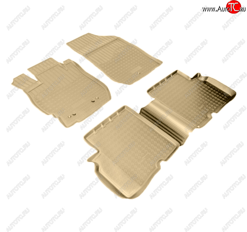 3 089 р. Коврики салона Norplast Unidec  Nissan Almera  G15 (2012-2019) седан (Цвет: бежевый)  с доставкой в г. Пермь