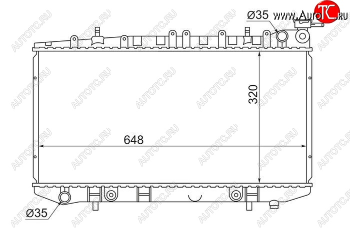 5 549 р. Радиатор двигателя (пластинчатый, МКПП/АКПП) SAT Nissan Almera N15 седан дорестайлинг (1995-1998)  с доставкой в г. Пермь