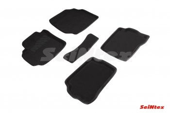Комплект 3D ковриков в салон (ворсовые / чёрные) Seintex Nissan Almera Classic  седан (2006-2013) B10