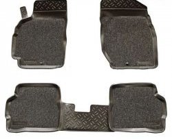 Комплект ковриков в салон Aileron 4 шт. (полиуретан, покрытие Soft) Nissan Almera Classic  седан (2006-2013) B10