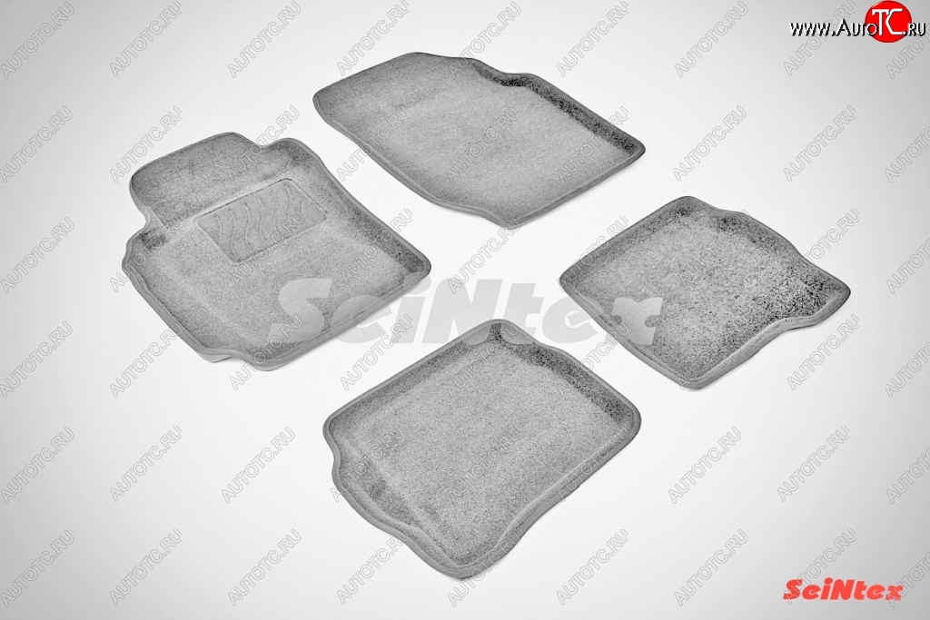 6 049 р. Износостойкие коврики в салон 3D NISSAN ALMERA CL серые (компл) Nissan Almera Classic седан B10 (2006-2013)  с доставкой в г. Пермь
