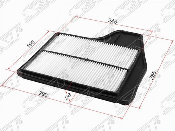 Фильтр воздушный двигателя SAT (290х285х28 mm) Nissan Altima  седан - Teana  3 L33
