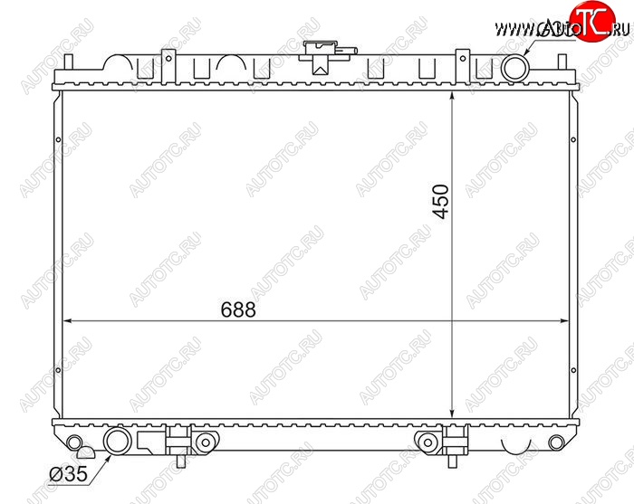 6 849 р. Радиатор двигателя (пластинчатый, МКПП/АКПП) SAT Nissan Presage U30 дорестайлинг (1998-2001)  с доставкой в г. Пермь