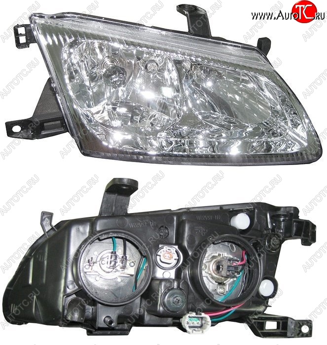3 499 р. Правая фара SAT (2 лампочки) Nissan Bluebird Sylphy седан G10 дорестайлинг (2000-2003)  с доставкой в г. Пермь
